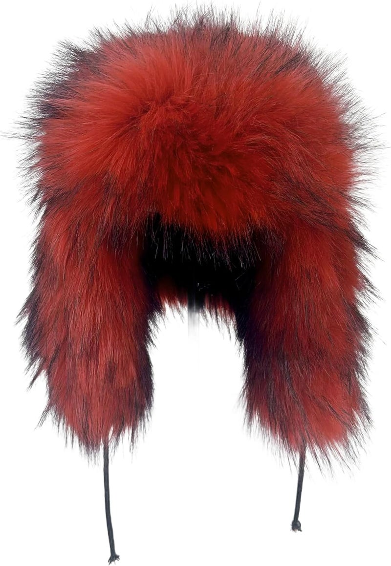 YFJNV Y2K Faux Fur Russian Hat, Soft, Warm Winter Trapper Hat with Earmuffs for Men and Women - Image 2